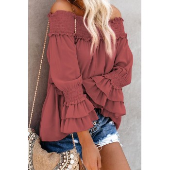 Red Longing For You Off The Shoulder Top